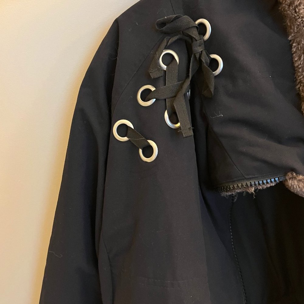 Black Women's Fur Winter Coat